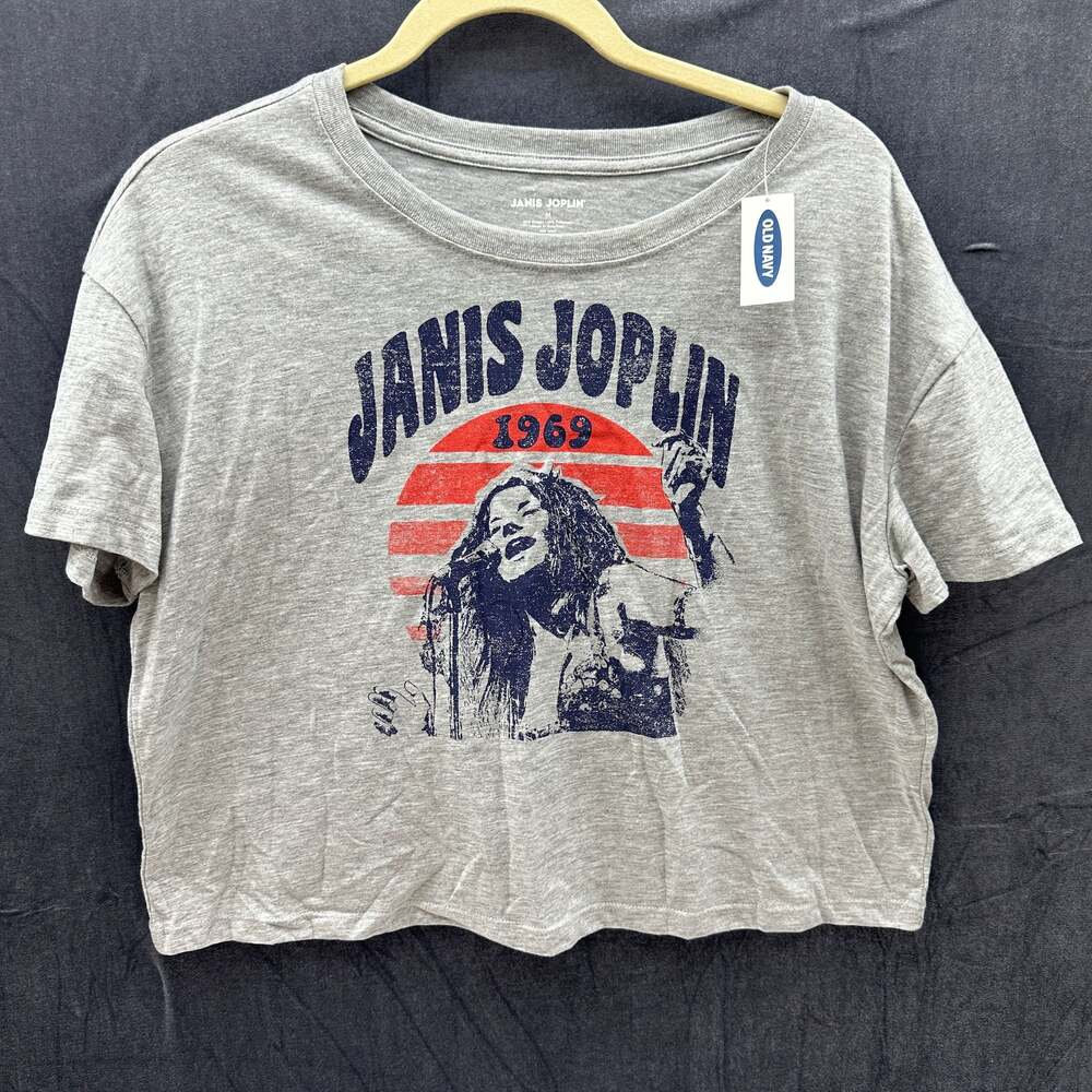 Old Navy Janis Joplin Graphic Crop Tee Medium M